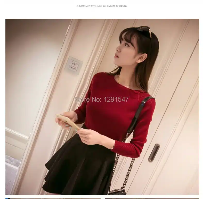 2017 Spring Autumn cashmere sweater women fashion sexy big o-neck women sweaters and pullover warm Long sleeve Knitted Sweater 25