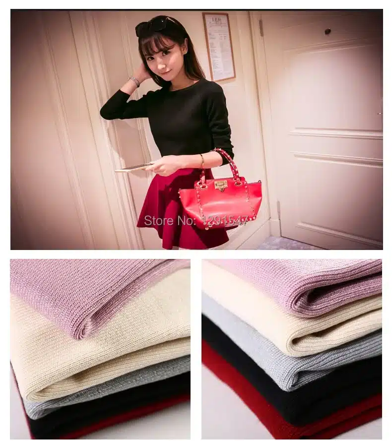 2017 Spring Autumn cashmere sweater women fashion sexy big o-neck women sweaters and pullover warm Long sleeve Knitted Sweater 31