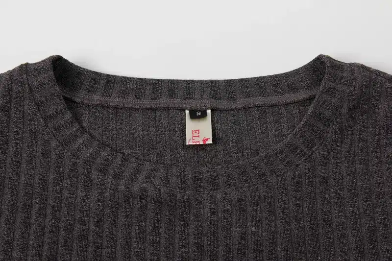 New Arrival Sweater For Women Winter O-Neck Long Sleeve Side Button Irregular Hem Solid Long Sweaters WS469C 18