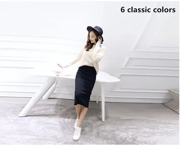 2016 Summer skirts Sexy Chic Pencil Skirts Women Skirt Wool Rib Knit Long Skirt Package Hip Split Waist midi skirt maxi A919 8