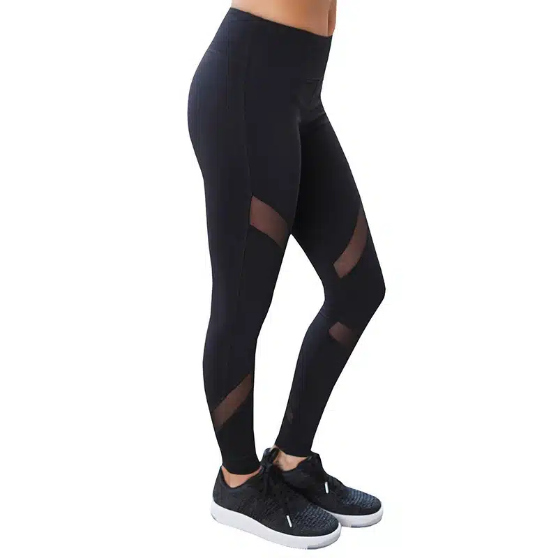 CHRLEISURE Sexy Women Leggings Gothic Insert Mesh Design Trousers Pants Big Size Black Capris Sportswear New Fitness Leggings 10