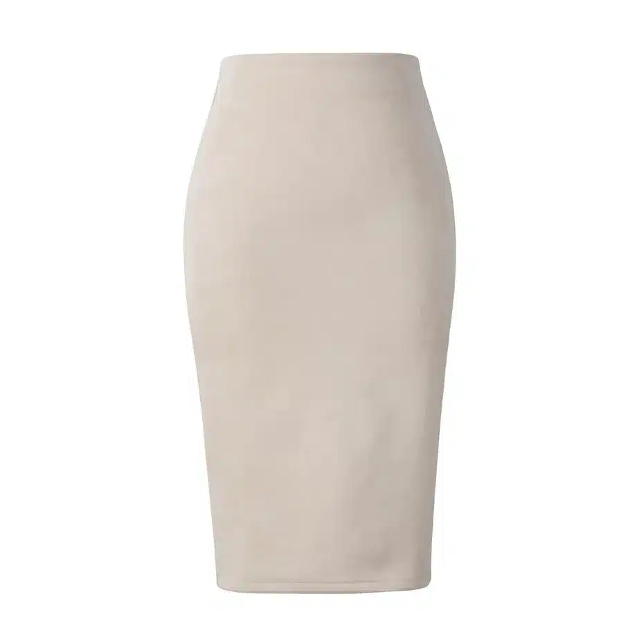 Neophil 2018 Summer Gray Pink Women Suede Midi Pencil Skirts Causal High Waist Sexy Stretch Ladies Office Work Wear Saia S1009 14