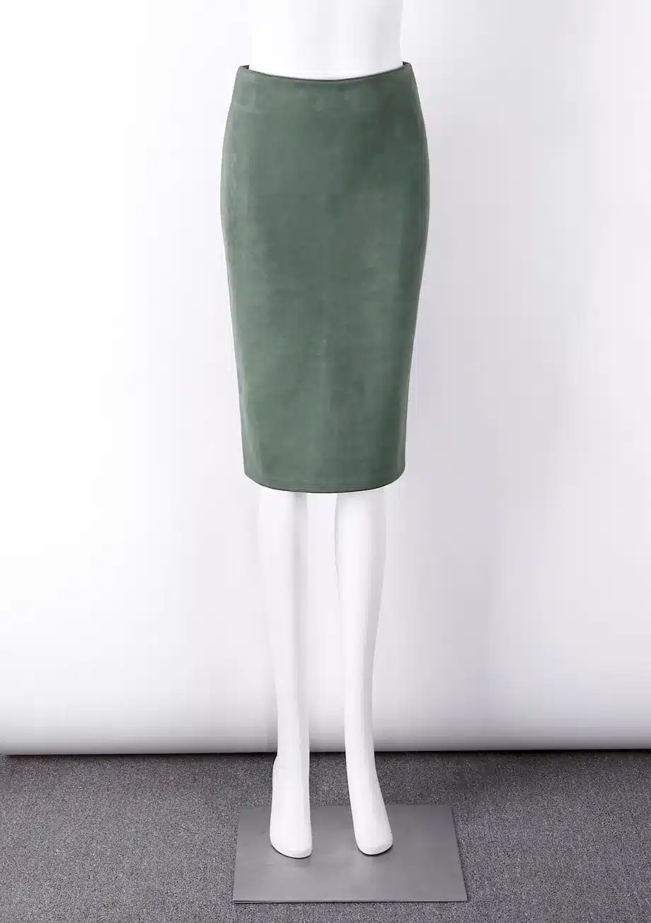 Neophil 2018 Summer Gray Pink Women Suede Midi Pencil Skirts Causal High Waist Sexy Stretch Ladies Office Work Wear Saia S1009 17