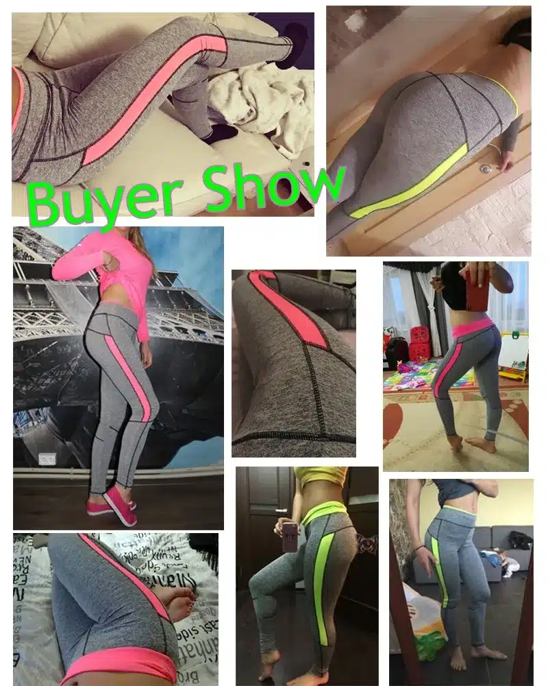 2017 Women Lady Activewear Pink Legging Spring Summer light grey Pant Autumn High Waist Leggins 1208 American Original Order 13