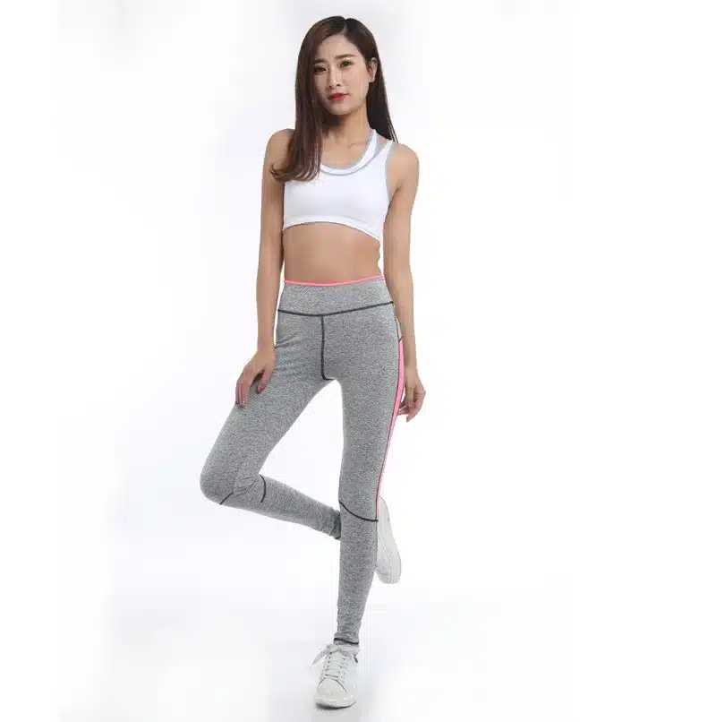 2017 Women Lady Activewear Pink Legging Spring Summer light grey Pant Autumn High Waist Leggins 1208 American Original Order 17