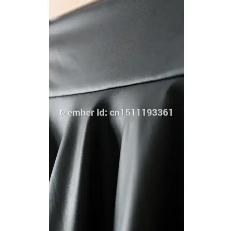 free shipping new high waist faux leather skater flare skirt casual mini skirt above knee solid color black skirt S/M/L/XL 13
