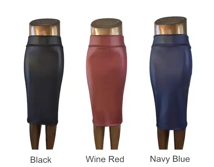 free shipping women office skirt high-waist faux leather pencil skirt black sexy elastic below knee skirt 10 colors XS/S/M/L/XL 12