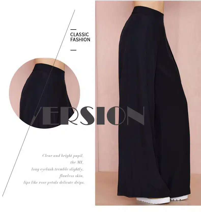 HDY Haoduoyi Women Black pants casual loose pants wide leg women pants for wholesale and free shipping Ladies Trousers 16