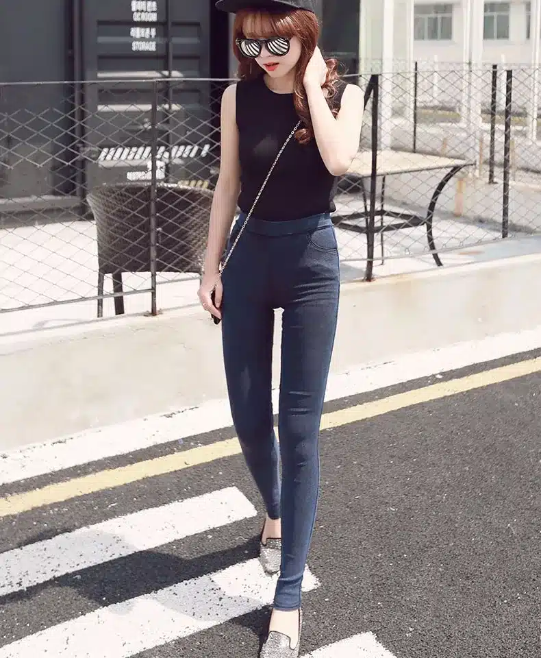 BIVIGAOS Fashion Women Casual Slim Stretch Denim Jeans Leggings Jeggings Pencil Pants Thin Skinny Leggings Jeans Womens Clothing 21