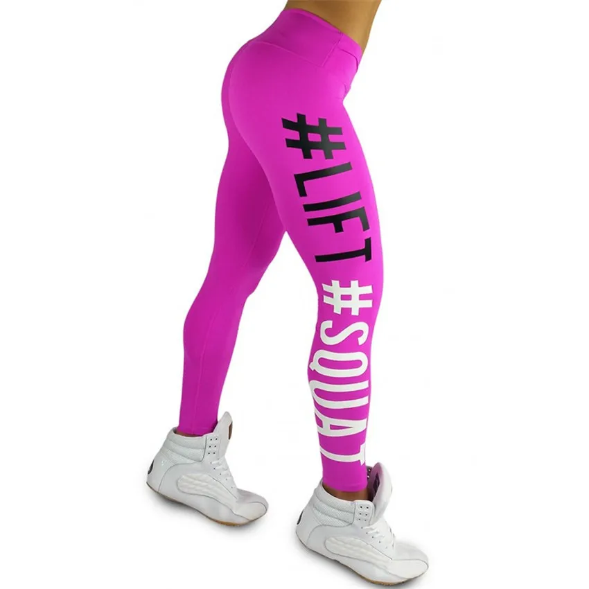 New Arrival Lift Squat Letter Print High Waist Women Leggings Pants Breathable Female Fitness Leggins Casual Trousers For Women 6