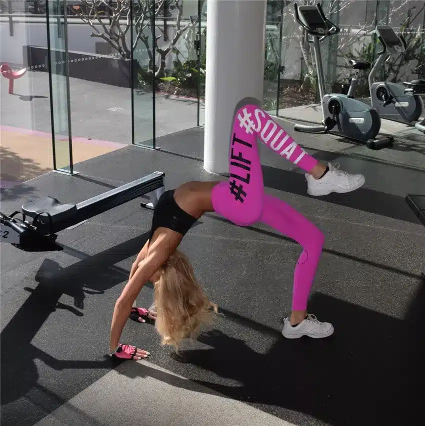 New Arrival Lift Squat Letter Print High Waist Women Leggings Pants Breathable Female Fitness Leggins Casual Trousers For Women 7