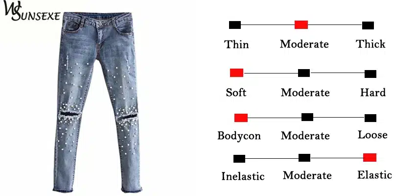 Knee Hole Ripped Jeans Women Stretch Denim Pencil Pants Casual Slim Fit Rivet Pearl Jeans Summer Long Trousers Low Waist Cowboy 7