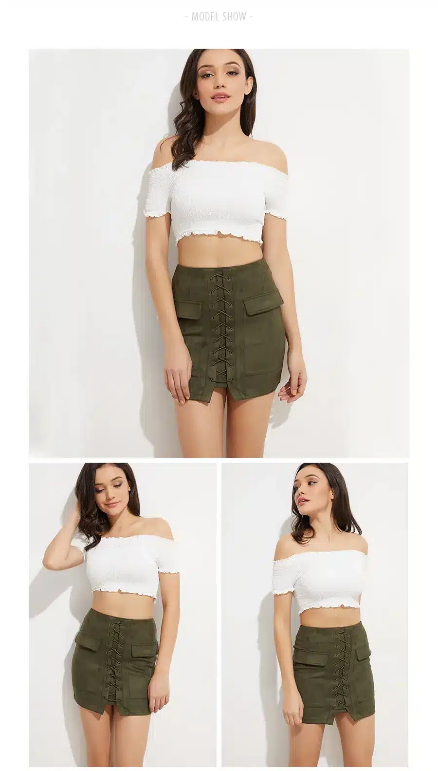 Colysmo Vintage High Waist External Pocket Tight Suede Lace Up Skirt Thick Women's Autumn Winter Pencil Skirt Preppy Mini Skirt 4