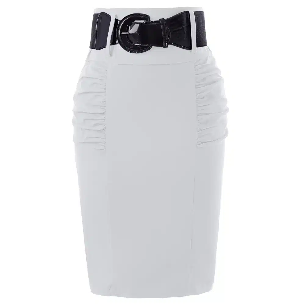 2017 New Sexy Pencil Skirts Womens Business Work Office Skirt With Belt High Waist Elastic Casual Bodycon Slim Fit Ladies Skirts 23
