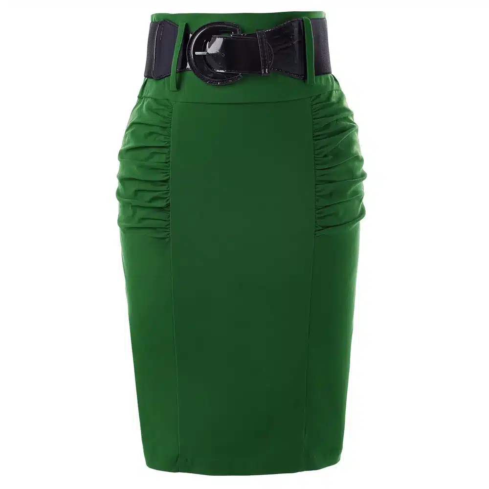 2017 New Sexy Pencil Skirts Womens Business Work Office Skirt With Belt High Waist Elastic Casual Bodycon Slim Fit Ladies Skirts 24