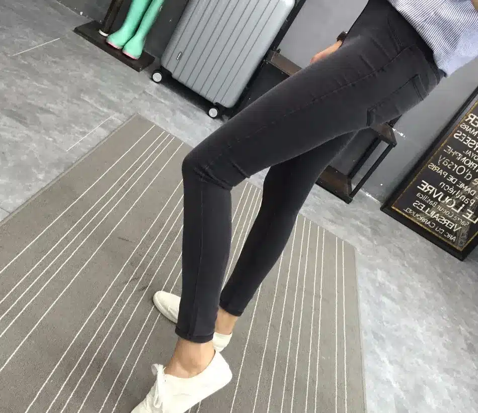 BIVIGAOS Basic Skinny Womens Jeans Ankle Pencil Pants Slim Elastic Denim Pants Jean Leggings Female Cotton Jeggings Jeans Women 30