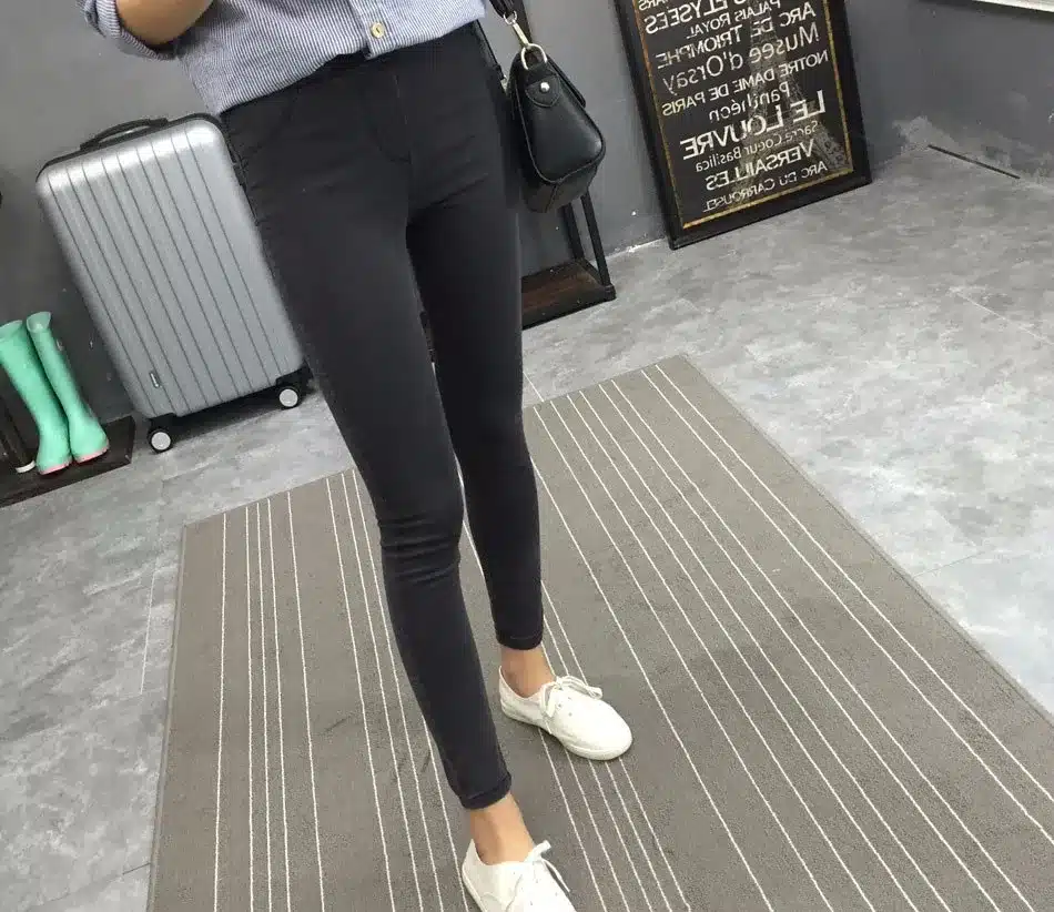 BIVIGAOS Basic Skinny Womens Jeans Ankle Pencil Pants Slim Elastic Denim Pants Jean Leggings Female Cotton Jeggings Jeans Women 31