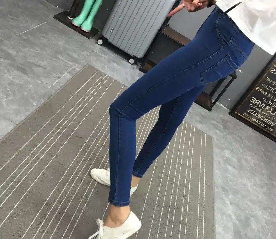BIVIGAOS Basic Skinny Womens Jeans Ankle Pencil Pants Slim Elastic Denim Pants Jean Leggings Female Cotton Jeggings Jeans Women 36