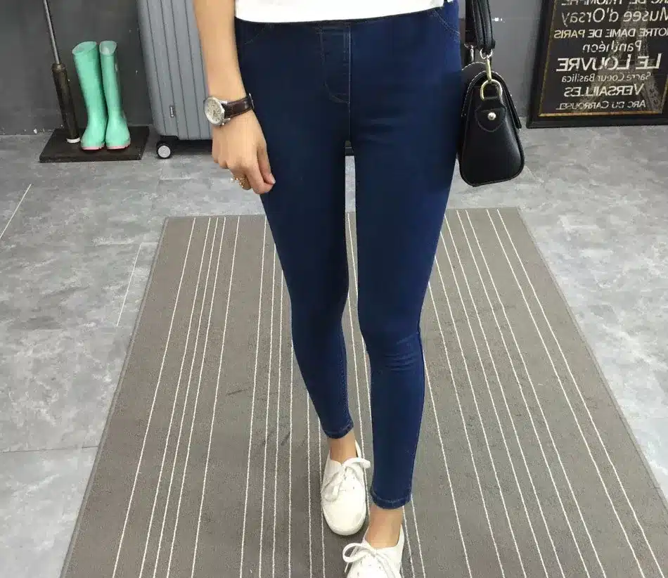 BIVIGAOS Basic Skinny Womens Jeans Ankle Pencil Pants Slim Elastic Denim Pants Jean Leggings Female Cotton Jeggings Jeans Women 38