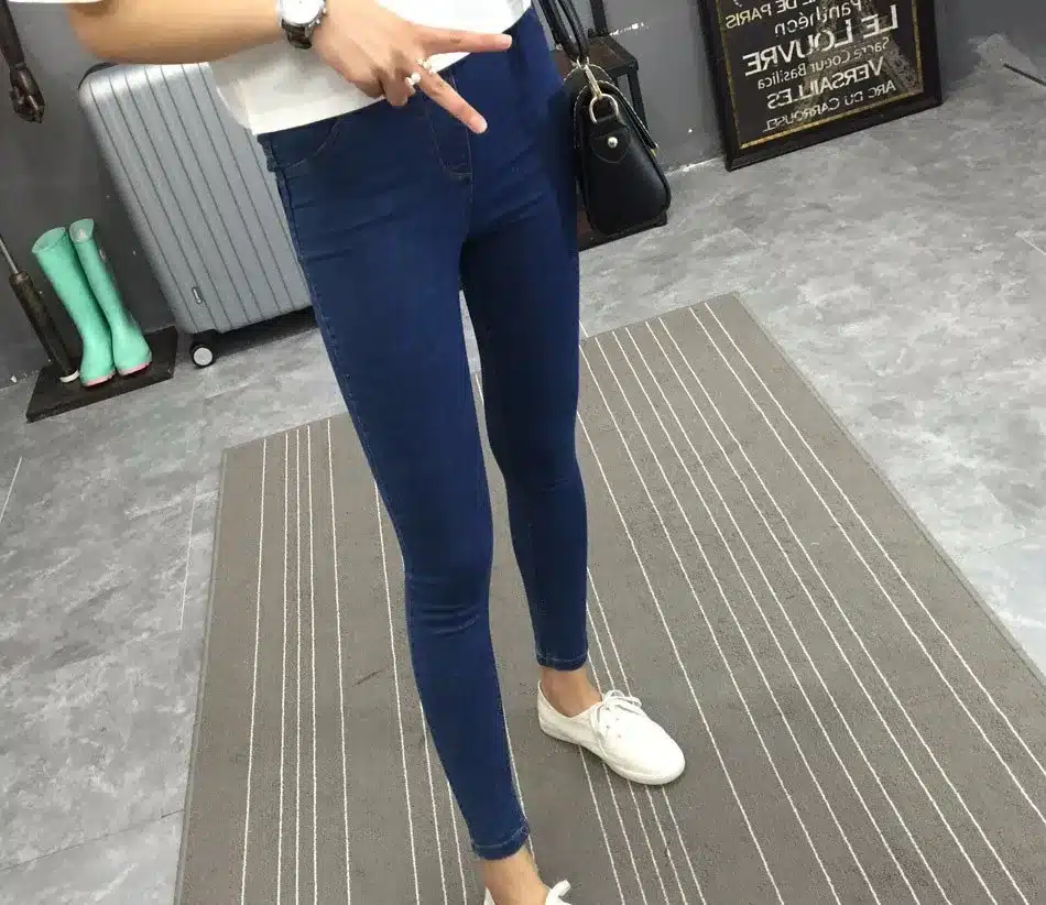 BIVIGAOS Basic Skinny Womens Jeans Ankle Pencil Pants Slim Elastic Denim Pants Jean Leggings Female Cotton Jeggings Jeans Women 39
