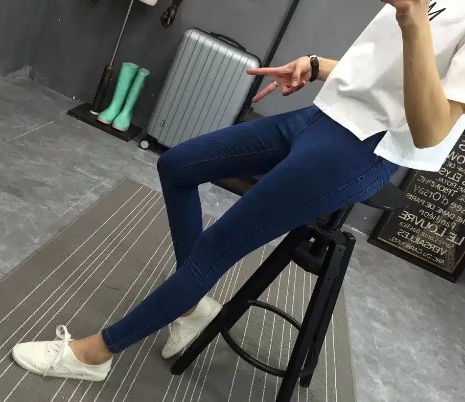 BIVIGAOS Basic Skinny Womens Jeans Ankle Pencil Pants Slim Elastic Denim Pants Jean Leggings Female Cotton Jeggings Jeans Women 41