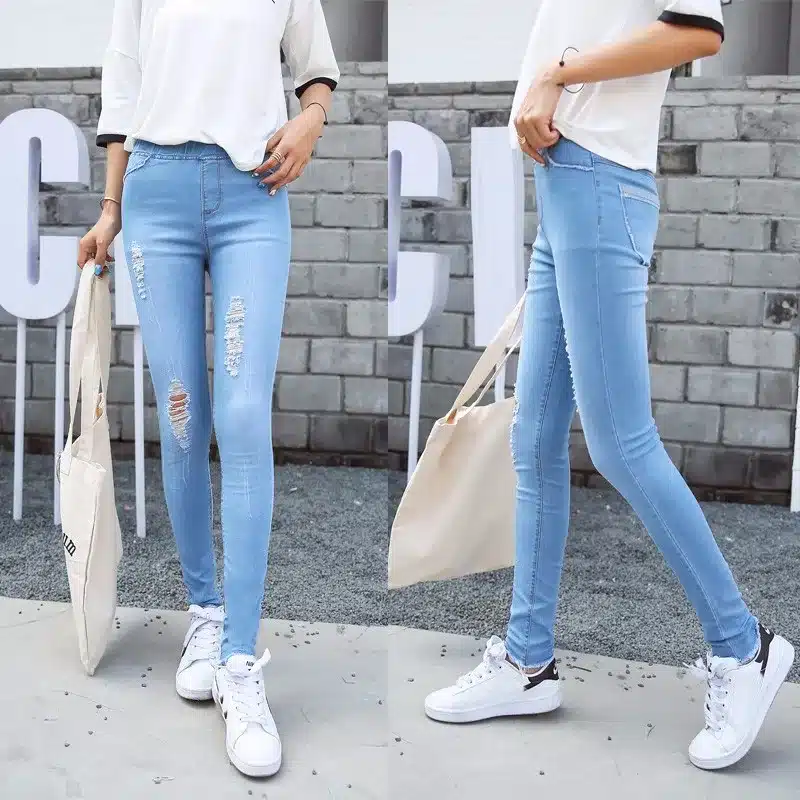 BIVIGAOS Basic Skinny Womens Jeans Ankle Pencil Pants Slim Elastic Denim Pants Jean Leggings Female Cotton Jeggings Jeans Women 65