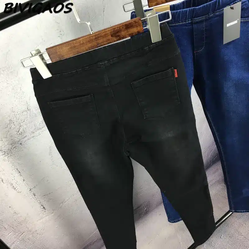 BIVIGAOS Basic Skinny Womens Jeans Ankle Pencil Pants Slim Elastic Denim Pants Jean Leggings Female Cotton Jeggings Jeans Women 76