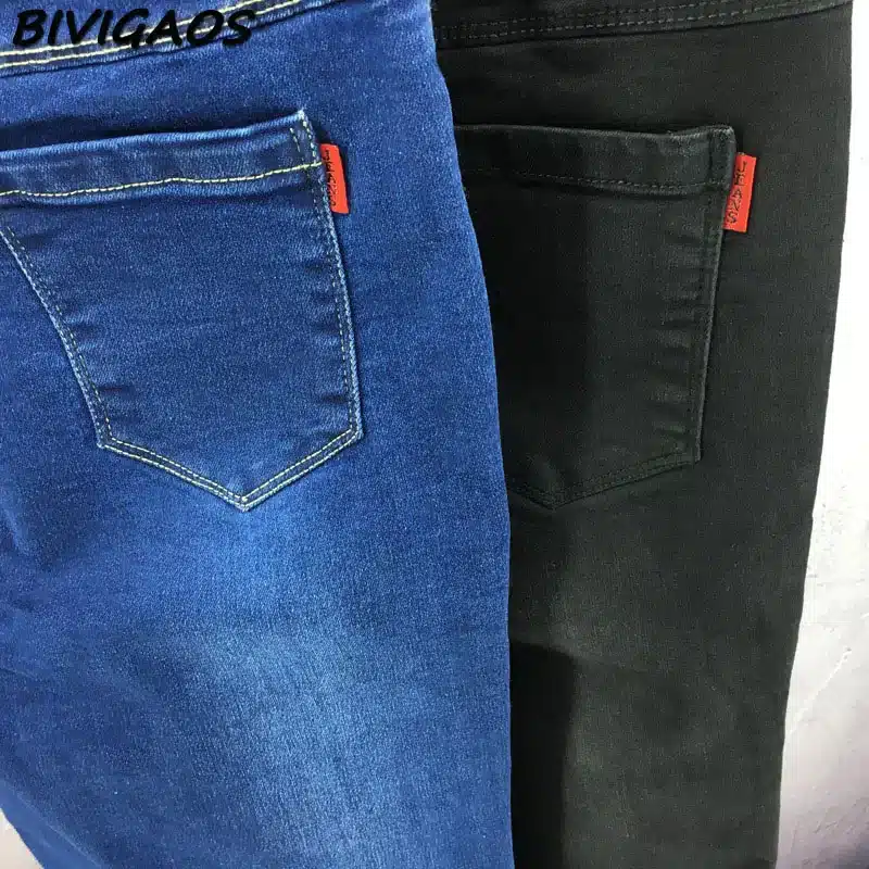 BIVIGAOS Basic Skinny Womens Jeans Ankle Pencil Pants Slim Elastic Denim Pants Jean Leggings Female Cotton Jeggings Jeans Women 78