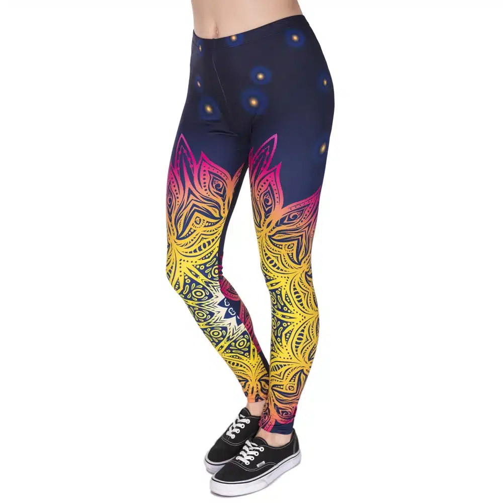 Zohra Spring Fashion Women Legins Mandala Lights 3D Printing Sexy Legging High Waist Soft Woman Leggings 12
