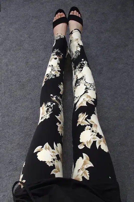 BIVIGAOS New Fashion Women Casual Cotton BRUSHED Black Milk Leggings Pants Female Elastic Plaid Graffiti Leggings Trousers Women 63