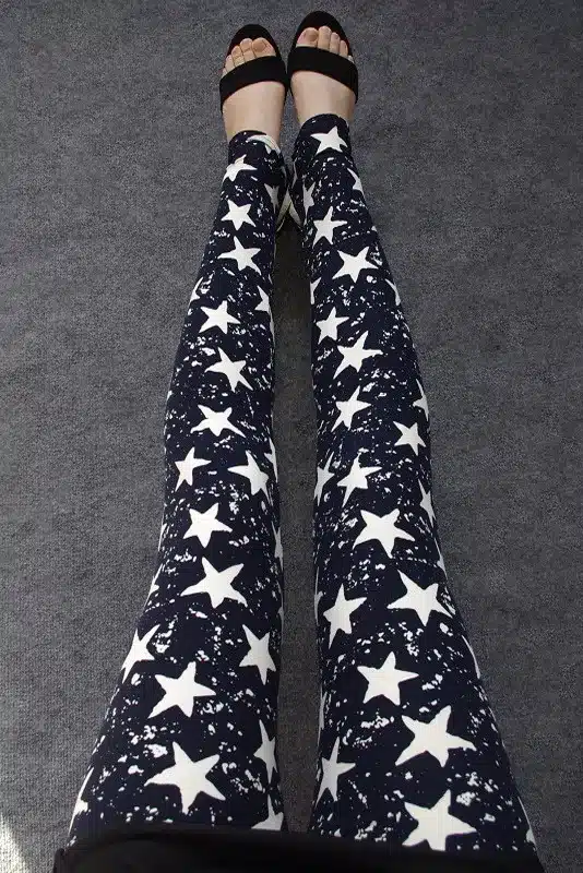 BIVIGAOS New Fashion Women Casual Cotton BRUSHED Black Milk Leggings Pants Female Elastic Plaid Graffiti Leggings Trousers Women 65