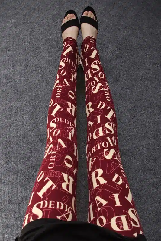 BIVIGAOS New Fashion Women Casual Cotton BRUSHED Black Milk Leggings Pants Female Elastic Plaid Graffiti Leggings Trousers Women 67