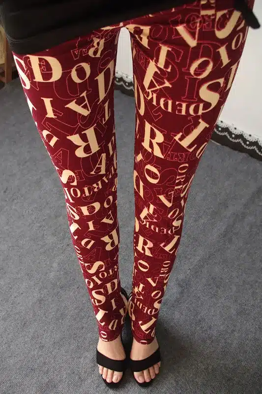 BIVIGAOS New Fashion Women Casual Cotton BRUSHED Black Milk Leggings Pants Female Elastic Plaid Graffiti Leggings Trousers Women 70