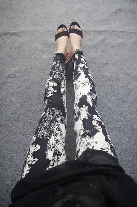 BIVIGAOS New Fashion Women Casual Cotton BRUSHED Black Milk Leggings Pants Female Elastic Plaid Graffiti Leggings Trousers Women 78