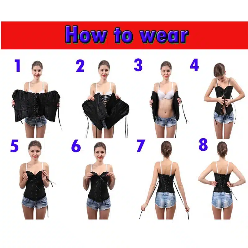 Sexy Corsets And Bustiers Lace Up Boned Overbust Costume Steampunk Waist Corset Dress Body Trainer Shapewear Top Plus Size 41
