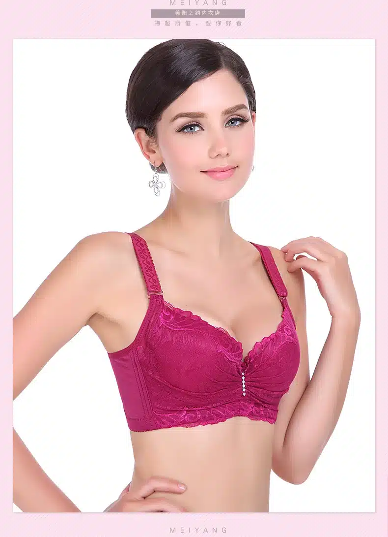 3/4 cup lace push up bra large size sexy women underwear bralette thin section cup C cup D cup E bra for women 14