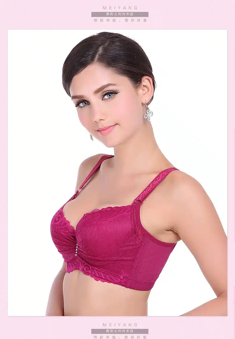 3/4 cup lace push up bra large size sexy women underwear bralette thin section cup C cup D cup E bra for women 16