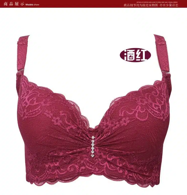 3/4 cup lace push up bra large size sexy women underwear bralette thin section cup C cup D cup E bra for women 41