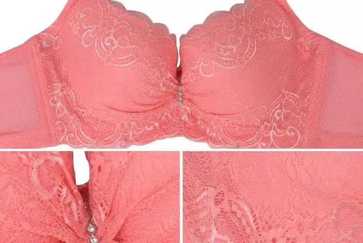 3/4 cup lace push up bra large size sexy women underwear bralette thin section cup C cup D cup E bra for women 46