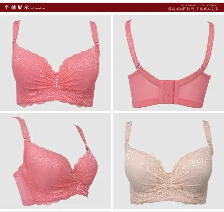 3/4 cup lace push up bra large size sexy women underwear bralette thin section cup C cup D cup E bra for women 47