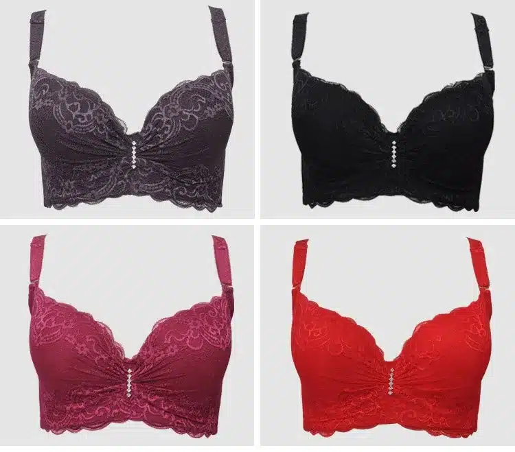 3/4 cup lace push up bra large size sexy women underwear bralette thin section cup C cup D cup E bra for women 48