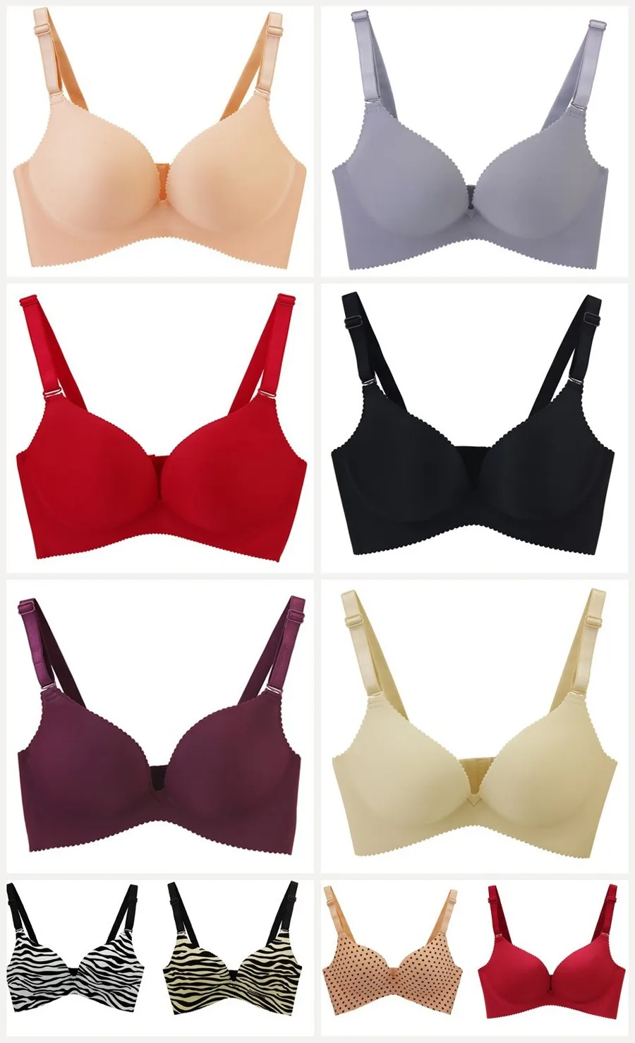 DeRuiLaDy New Sexy Seamless Bra Gather Adjustable Women Bra Seamless Underwear Push Up Bra Brand Support Wholesale Lingerie 32