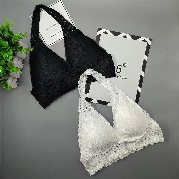 Lace bras bralette Sexy Halfter bra beach Suit Female plus size Women Backless Wirefree Underwear crop Lingerie Brassiere 15