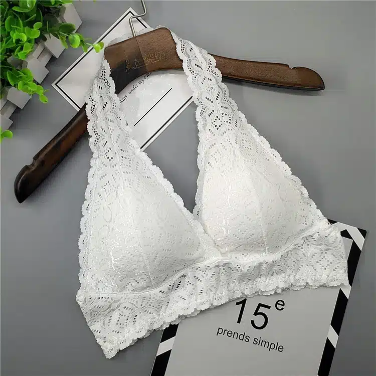 Lace bras bralette Sexy Halfter bra beach Suit Female plus size Women Backless Wirefree Underwear crop Lingerie Brassiere 18