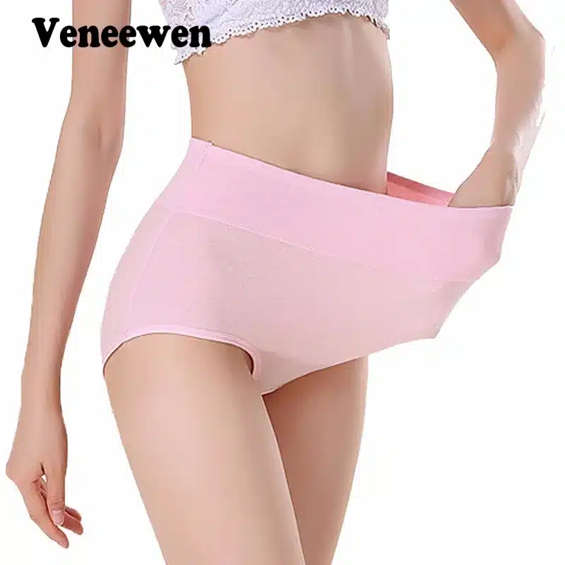 Women Sexy cotton breathable Panties Plus Size High Waist Women's Underwear Panty Female Body Shaping Briefs M-XXXL 16