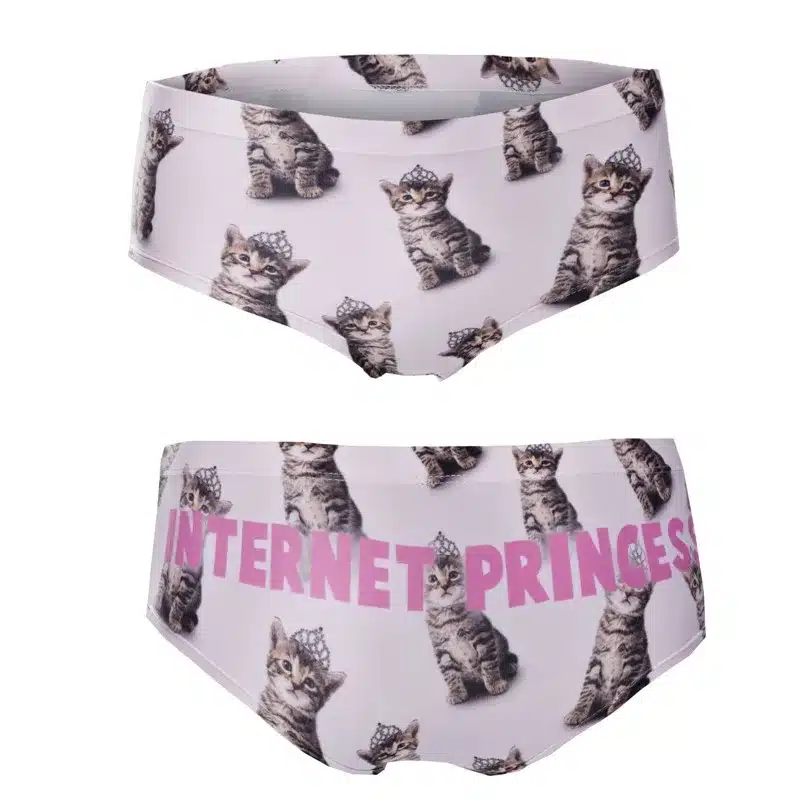 Sexy Panties 2016 Wholesale Pink 3d Print Cat Cotton Underwear Women panties Seamless Briefs ropa interior mujer lingerie 15