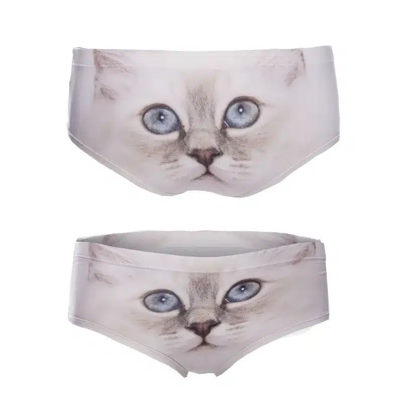 Sexy Panties 2016 Wholesale Pink 3d Print Cat Cotton Underwear Women panties Seamless Briefs ropa interior mujer lingerie 18