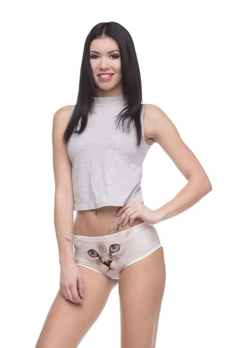 Sexy Panties 2016 Wholesale Pink 3d Print Cat Cotton Underwear Women panties Seamless Briefs ropa interior mujer lingerie 19