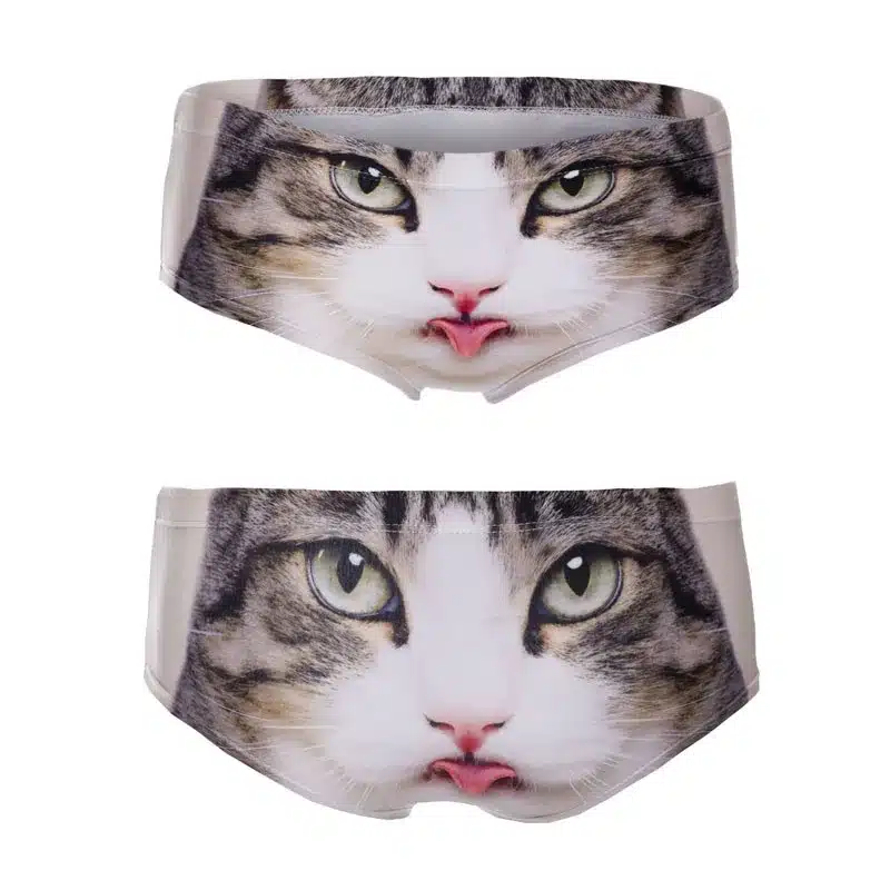 Sexy Panties 2016 Wholesale Pink 3d Print Cat Cotton Underwear Women panties Seamless Briefs ropa interior mujer lingerie 21
