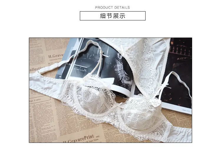 CINOON Women's sexy vs bra set lace underwear adjustable thin cup lingerie set plus size womens bras and underwear sets 19
